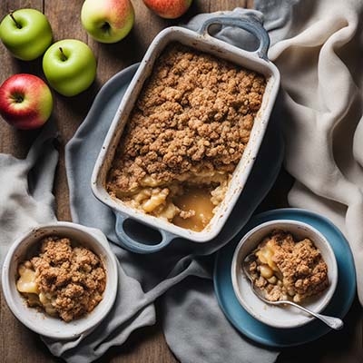 Spiced Apple Crumble with Oat Topping 